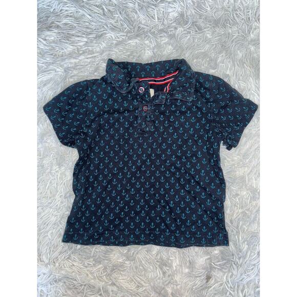 Peek Little Peanut Boys Sz. 12-18 Mo. Soft Anchor Design Polo. Adorable - Picture 1 of 8
